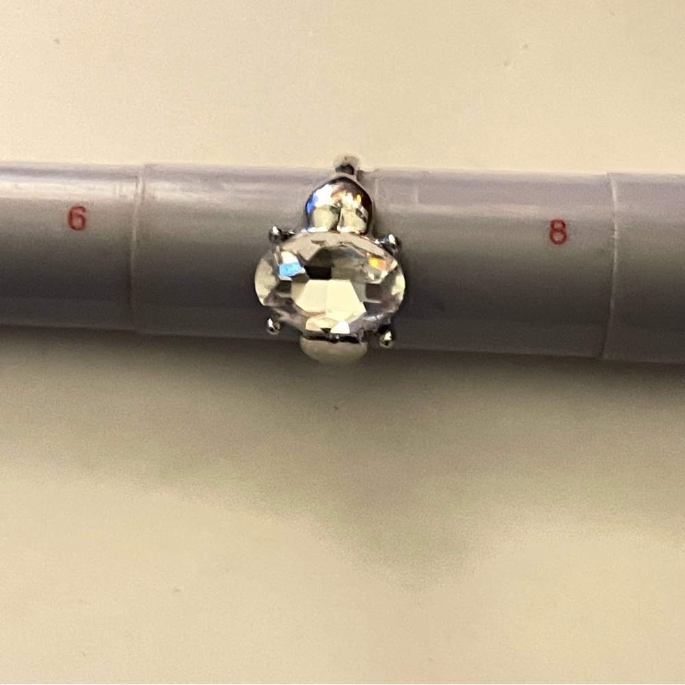 New Silver Maximalist 3.3ct White Sapphire Lux Statement Cocktail Ring - Picture 9 of 11